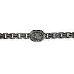 Gold Lion Motif Schwarz Herren Armband