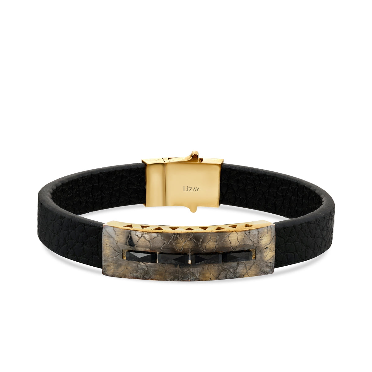 Gold Distressed Look Herren Armband