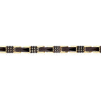 Gold Onyx Schwarz Herren Armband