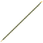 Gold Grün Emaille Herren Armband