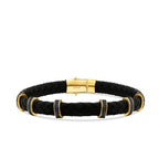 Gold Schwarz Stein Detail Herren Armband