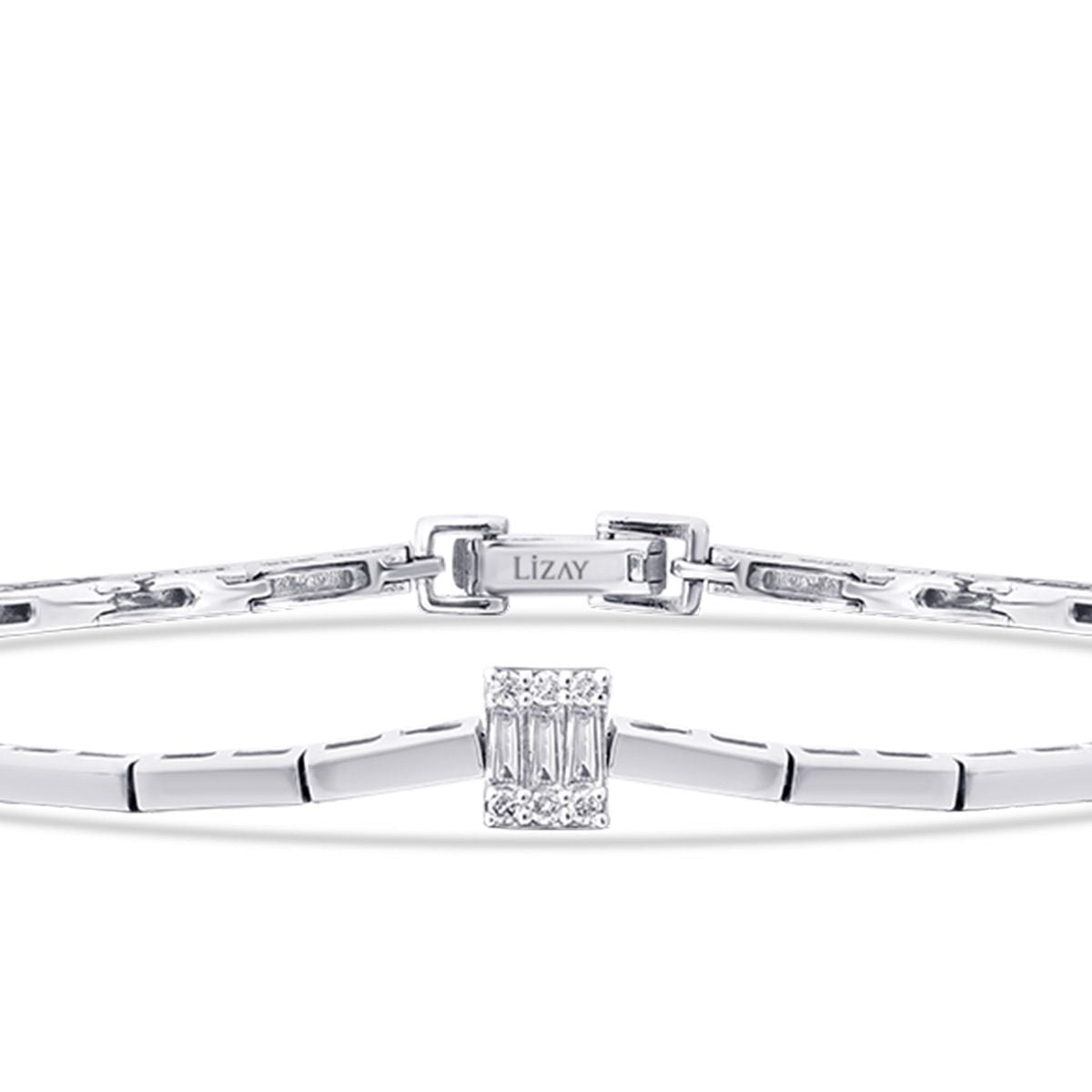 0.10 Karat Diamant Baguette Armband