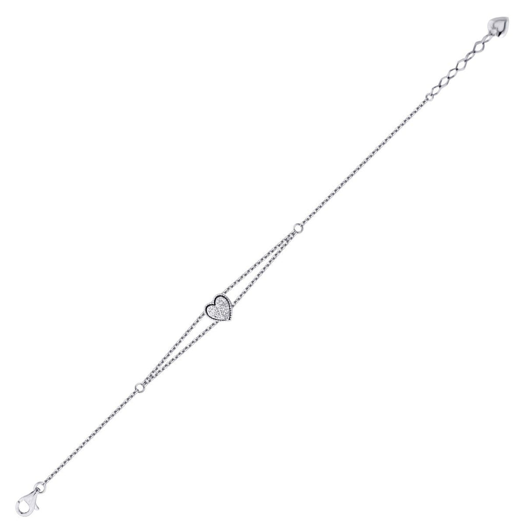 0.09 Karat Diamant Herz Armband