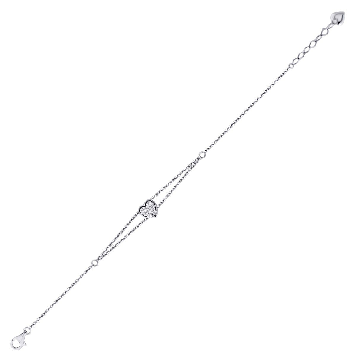 0.09 Karat Diamant Herz Armband