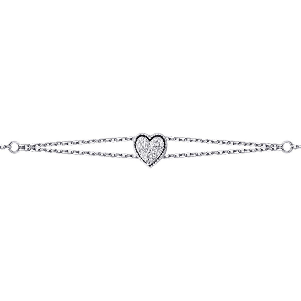 0.09 Karat Diamant Herz Armband