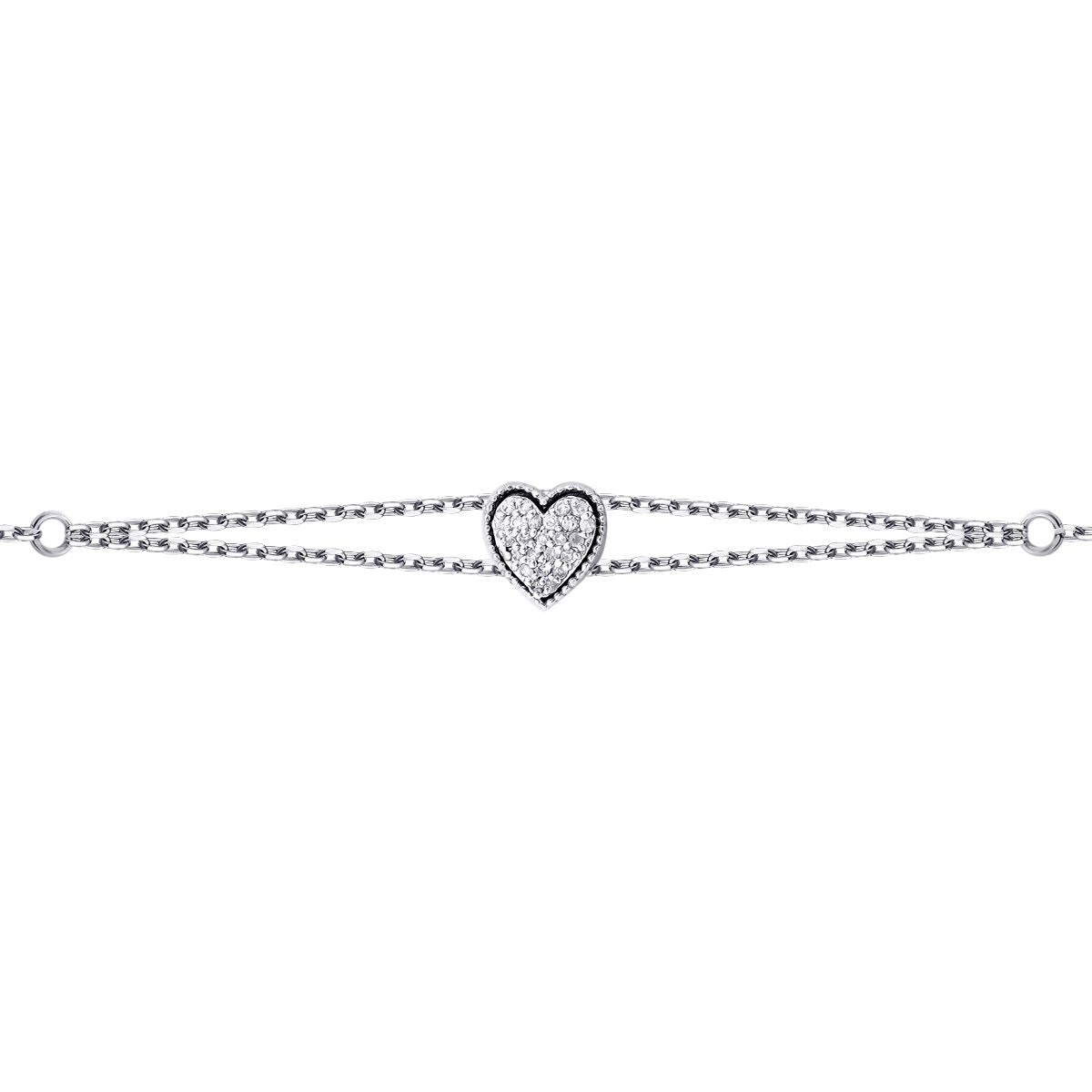 0.09 Karat Diamant Herz Armband