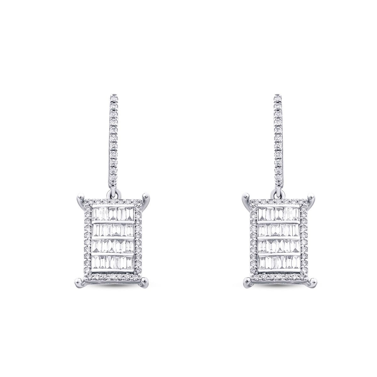 0.90 ct. Diamant Baguette Ohrringe