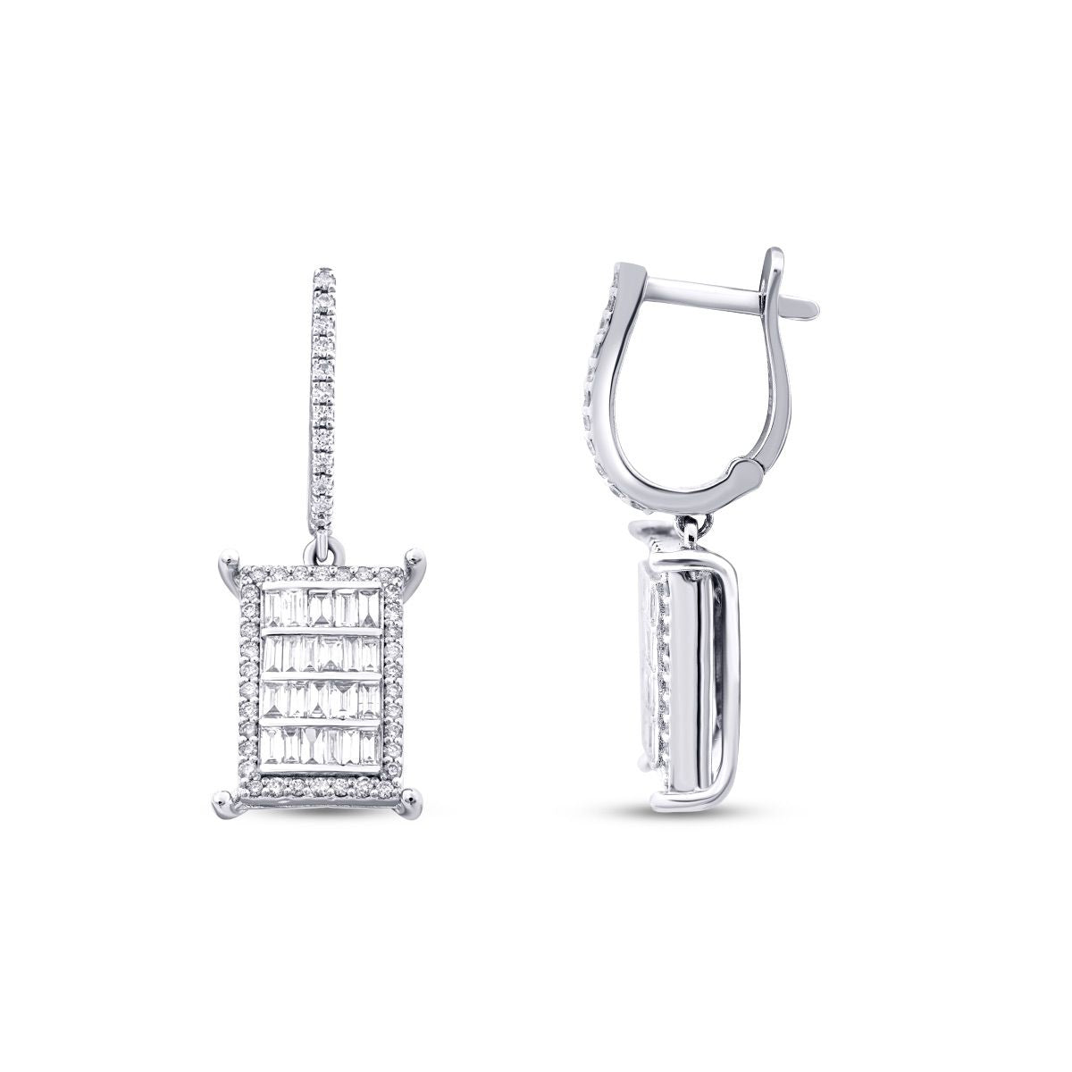 0.90 ct. Diamant Baguette Ohrringe