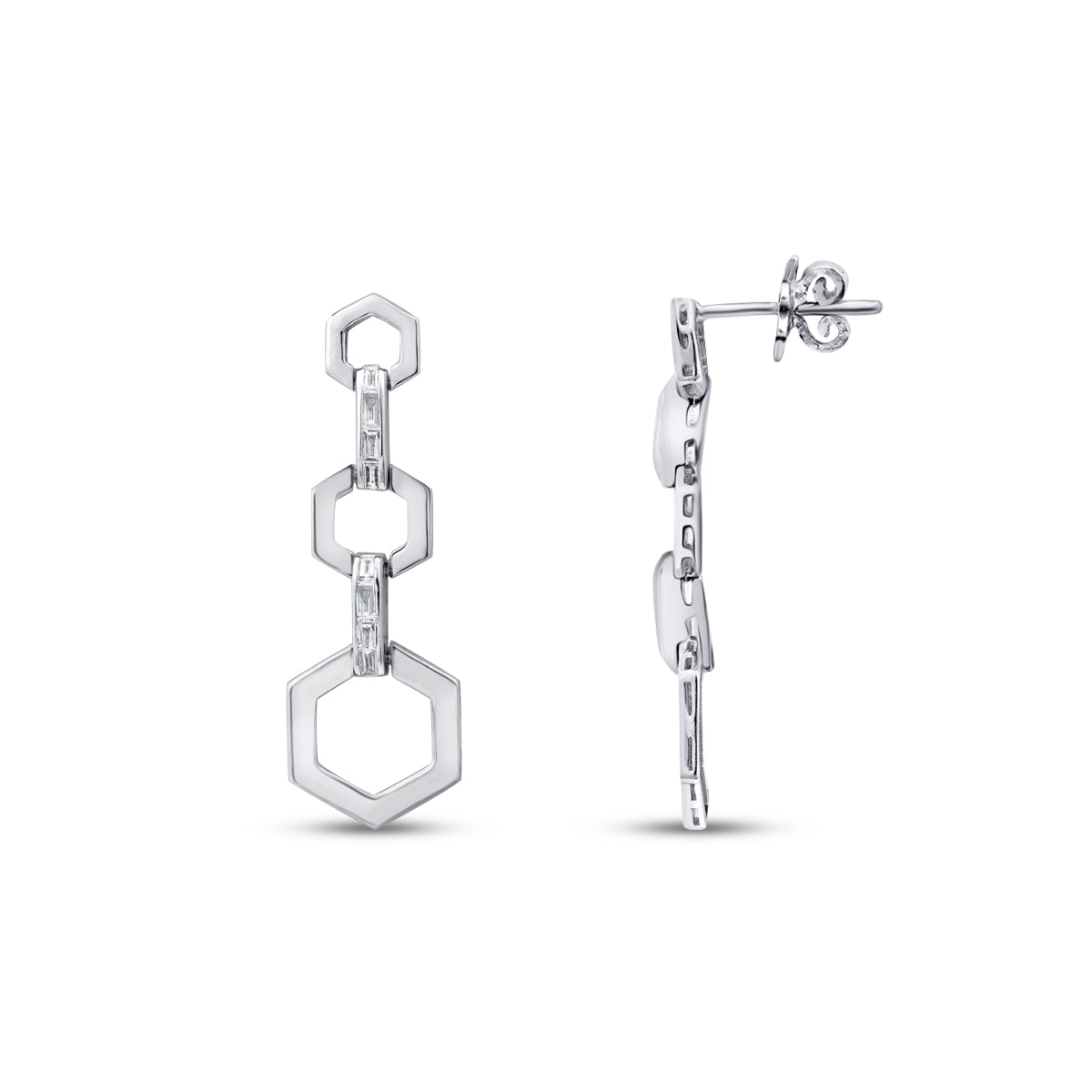 0.29 ct. Diamant Baguette Ohrringe