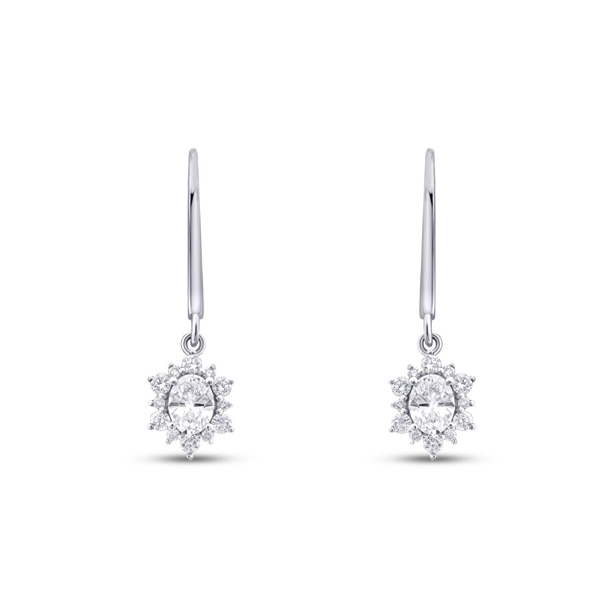 0.85 ct. Diamant Oval Ohrringe