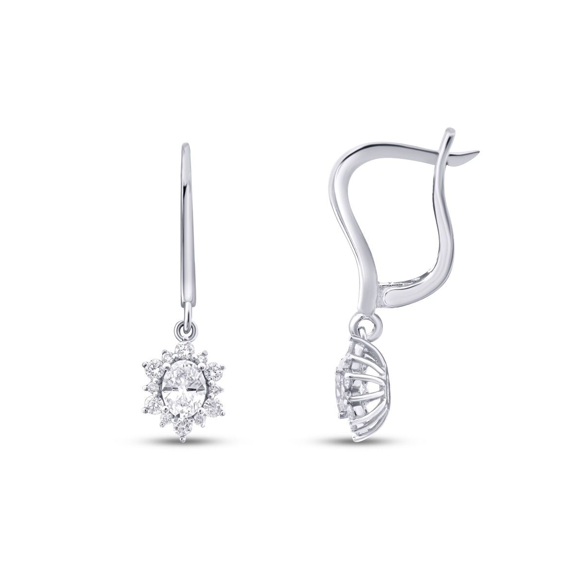 0.85 ct. Diamant Oval Ohrringe