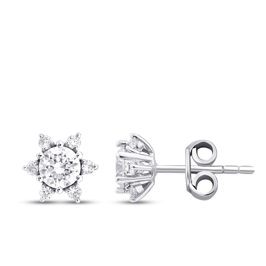 0.57 Karat Diamant Solitär Ohrringe