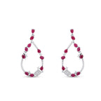 1.75 ct. Diamant Tropfen Rubin Trend Ohrringe