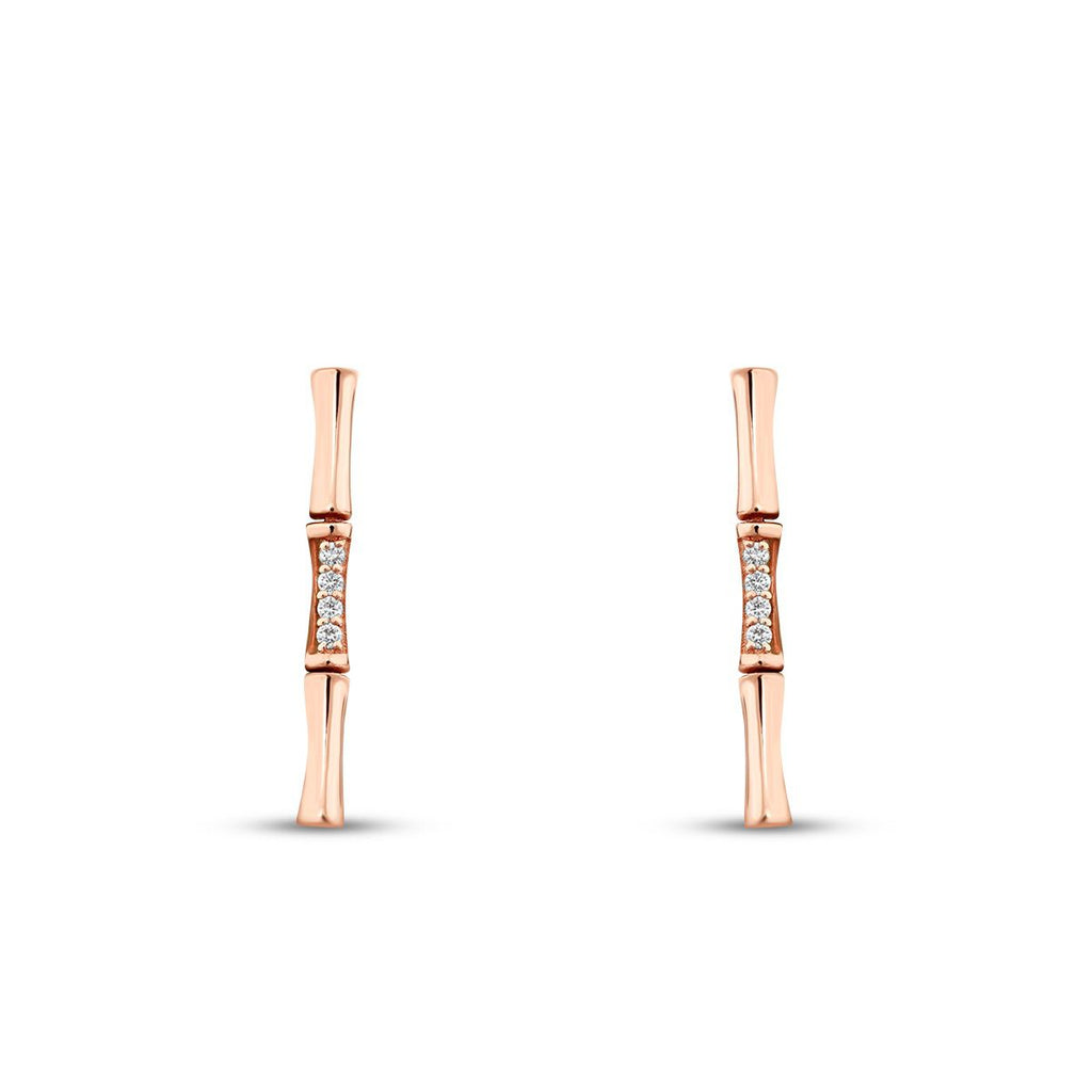 0.07 Karat Diamant Lang Stein Ohrringe