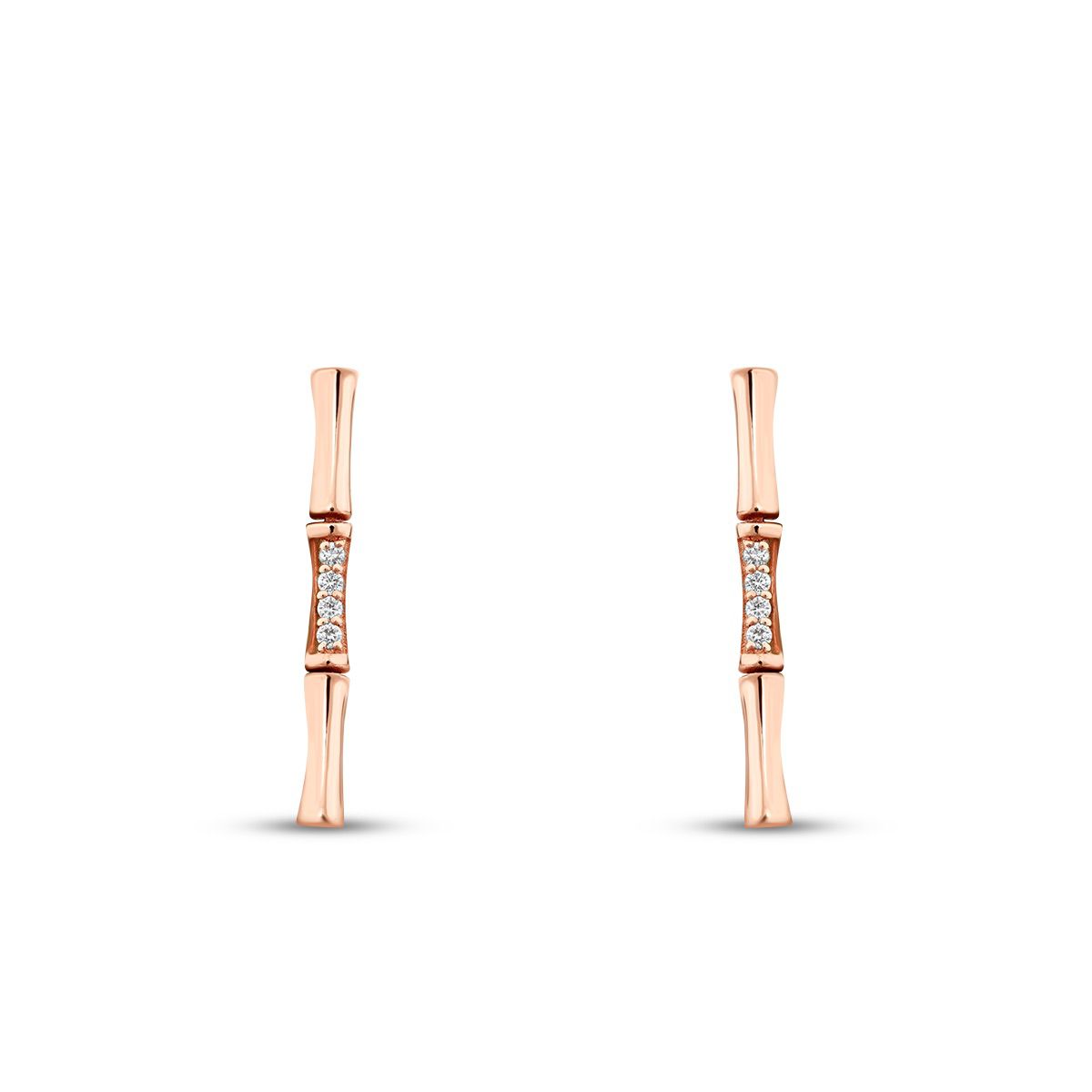 0.07 Karat Diamant Lang Stein Ohrringe