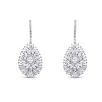 3.72 Karat Diamant Baguette Stein Tropfen Ohrringe
