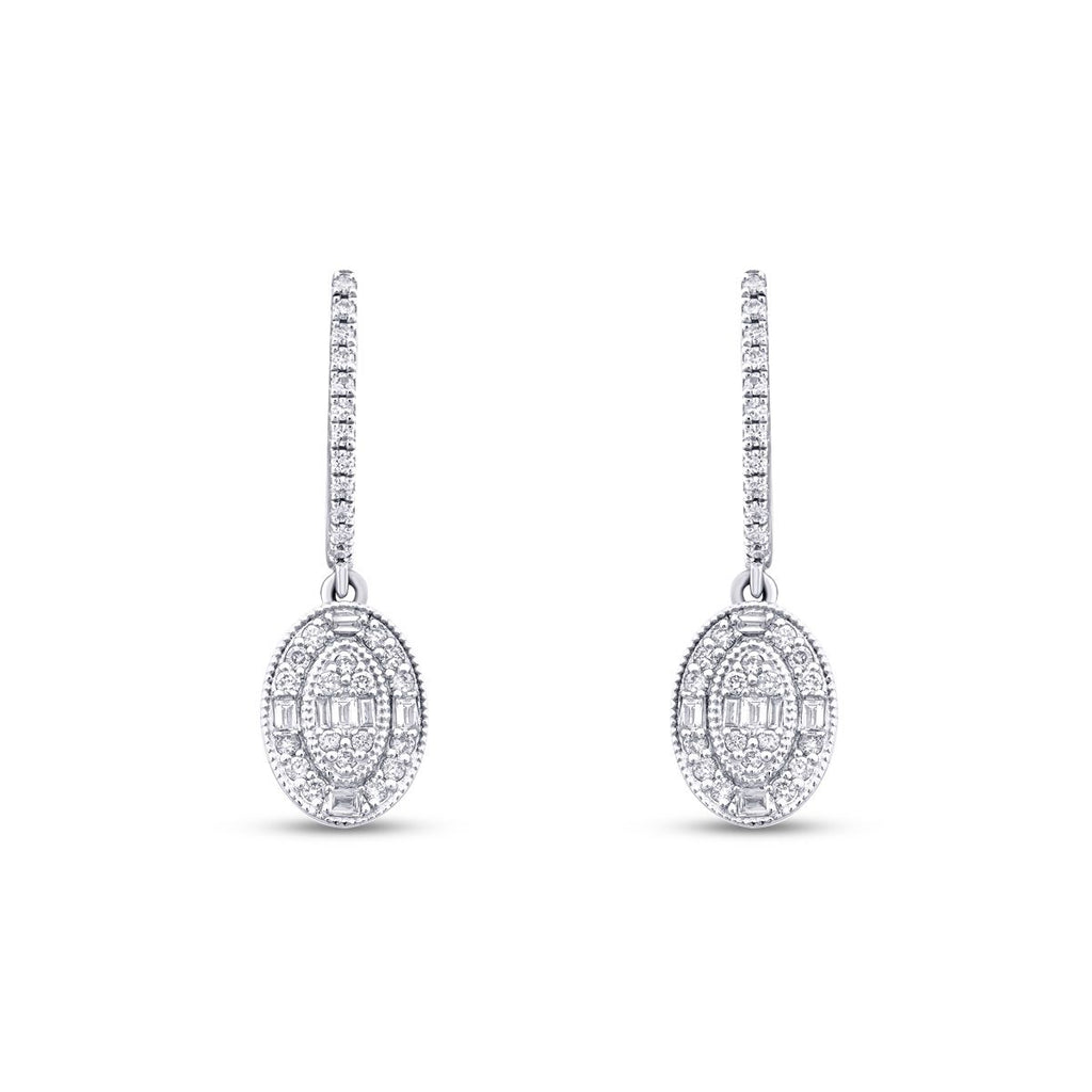 0.51 Karat Diamant Baguette Ohrringe
