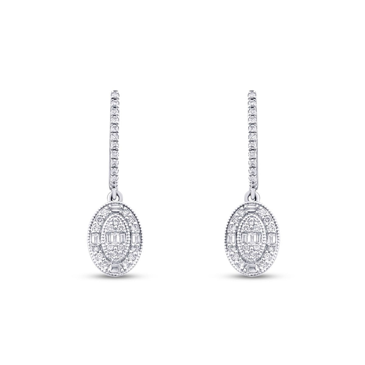 0.51 Karat Diamant Baguette Ohrringe