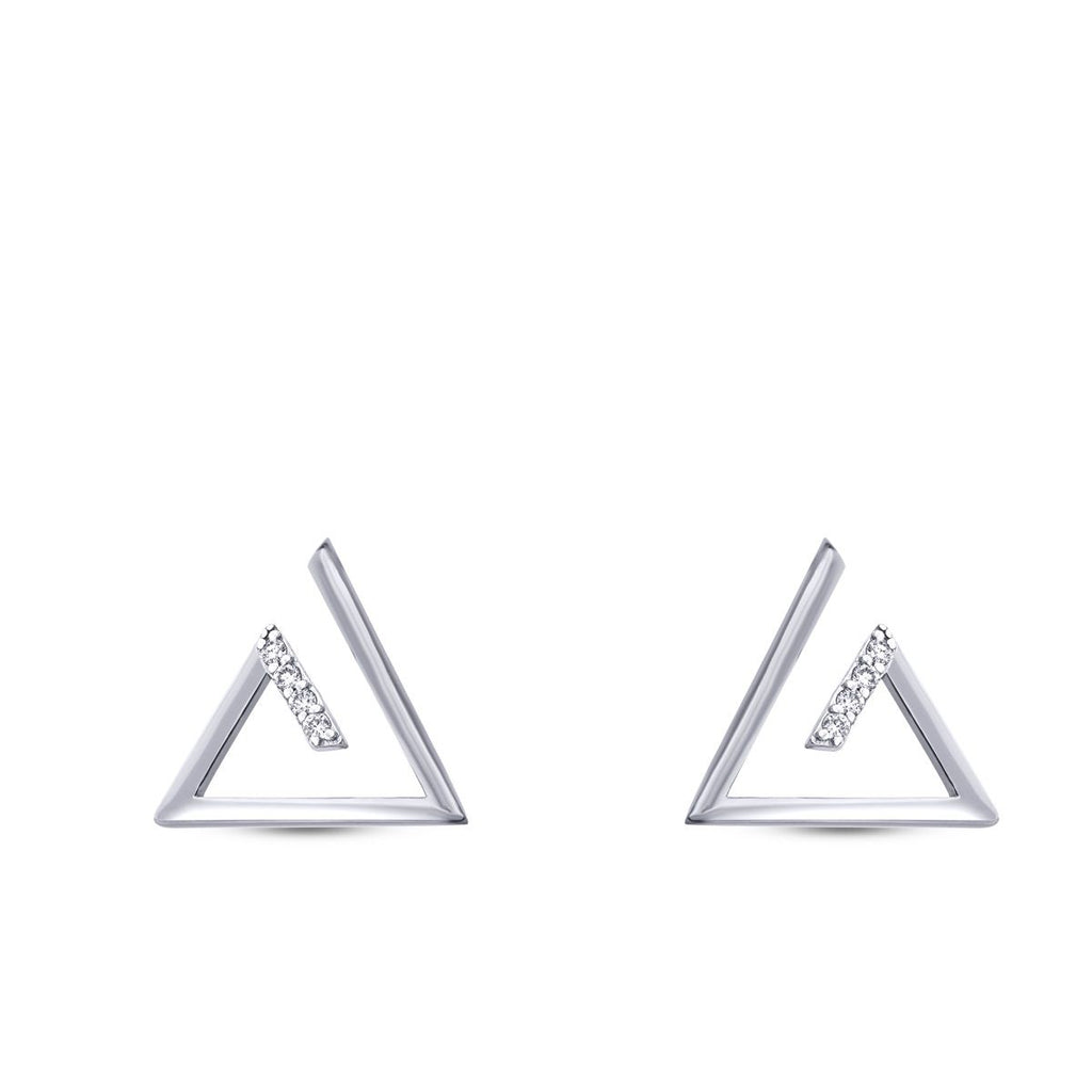 0.09 Karat Diamant Rund Trend Ohrringe