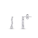 0.31 Karat Diamant Rund Stein Hängende Ohrringe