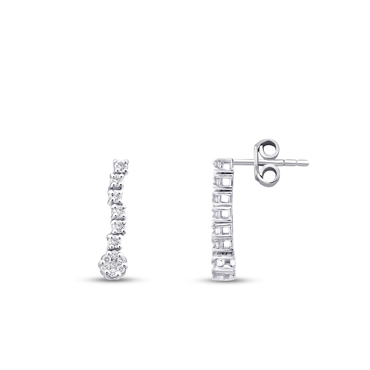 0.31 Karat Diamant Rund Stein Hängende Ohrringe