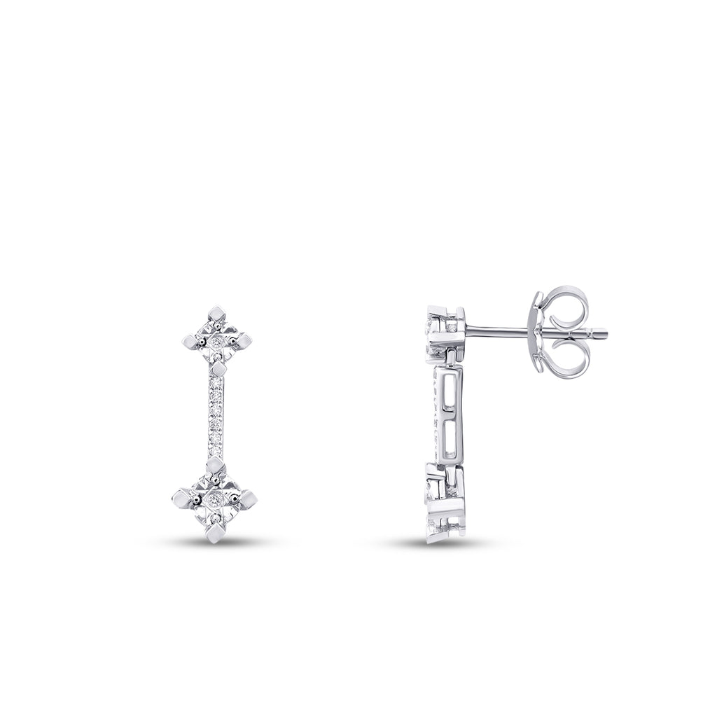 0.12 Karat Diamant Hängende Ohrringe