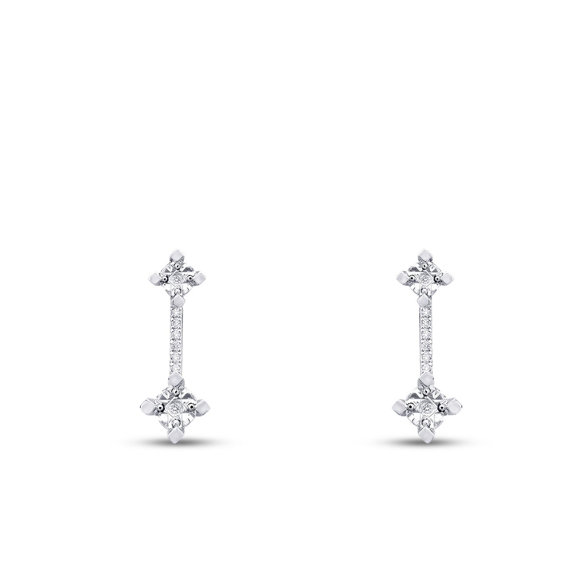 0.12 Karat Diamant Hängende Ohrringe