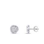 0.53 Karat Diamant Rund Detailreiches Ohrringe