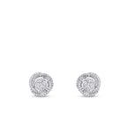 0.53 Karat Diamant Rund Detailreiches Ohrringe