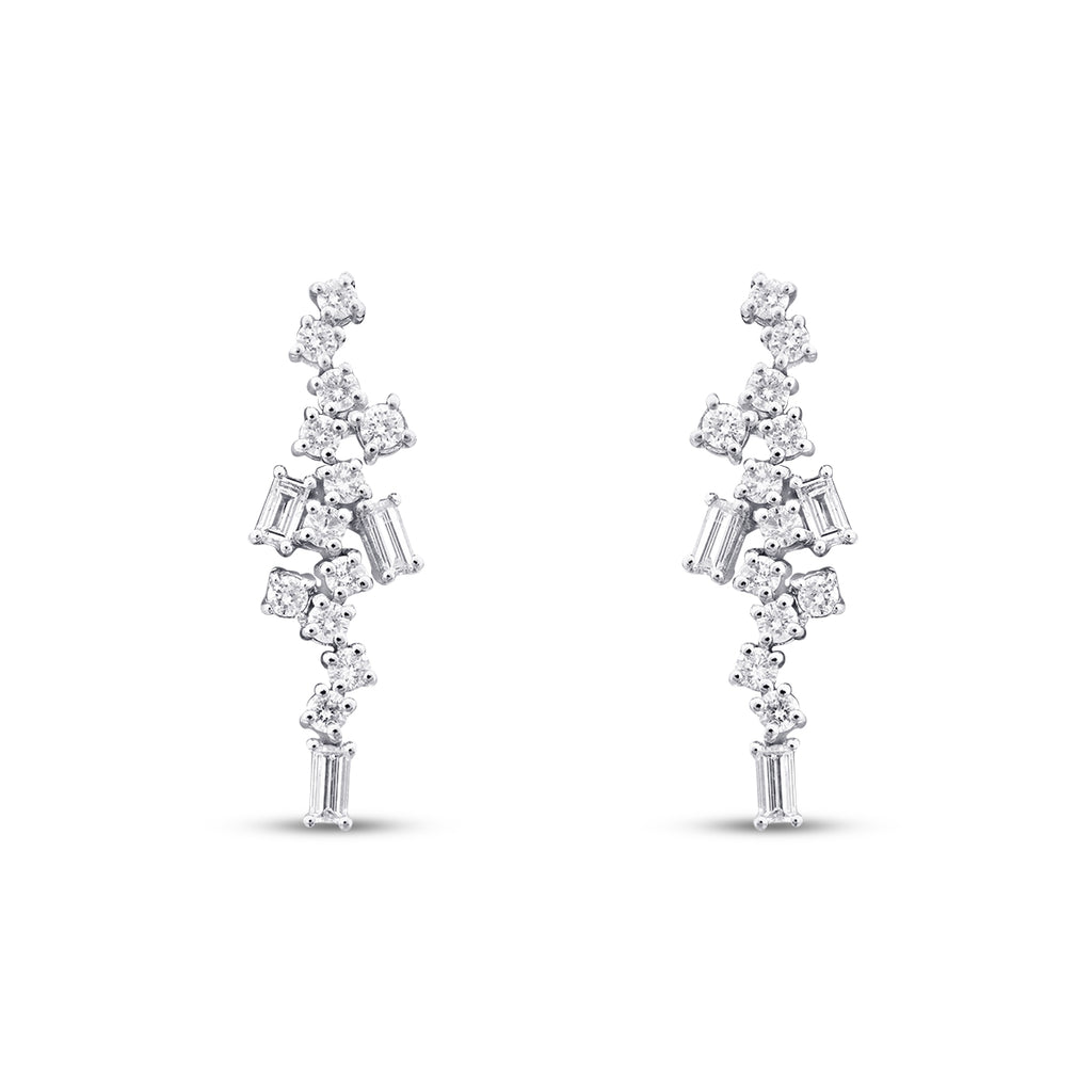 0.85 Karat Diamant Baguette Trend Ohrringe