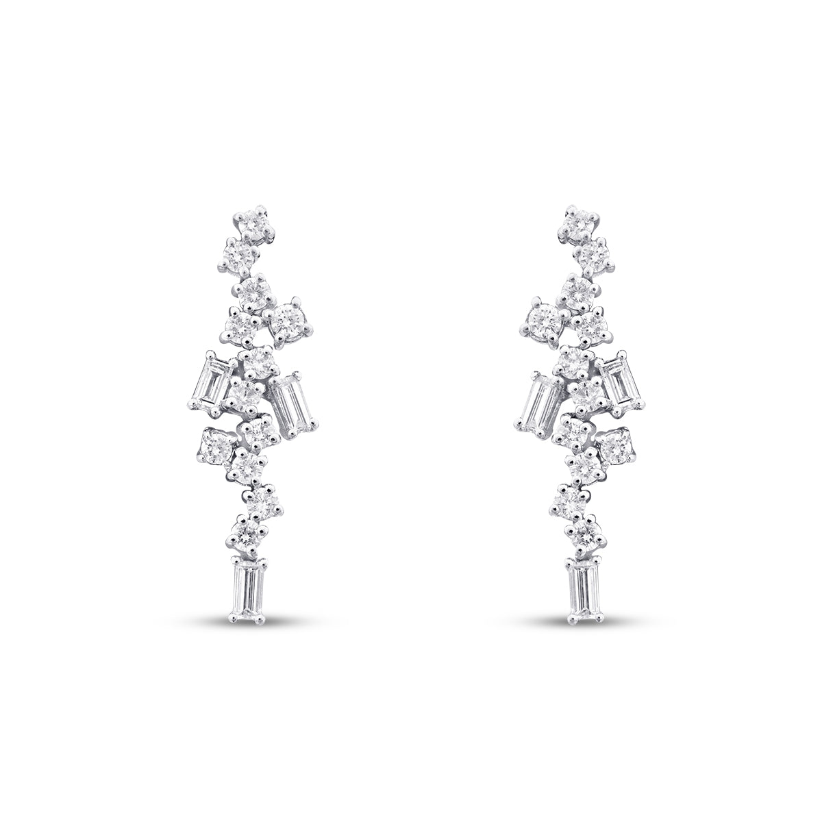 0.85 Karat Diamant Baguette Trend Ohrringe