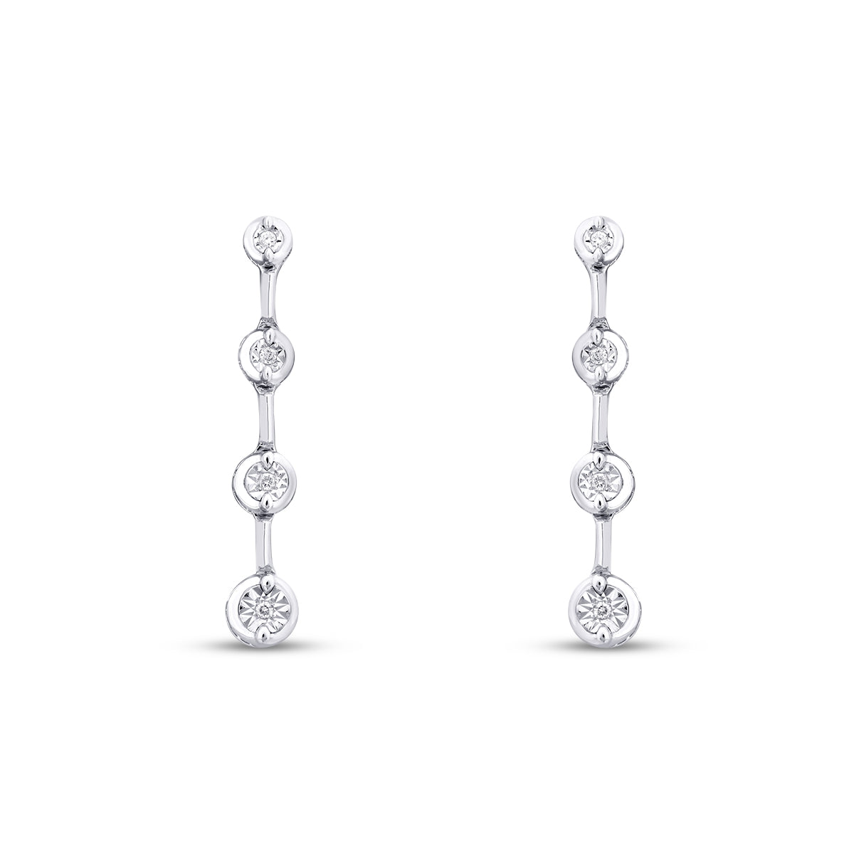 0.04 Karat Diamant Rund Stein Ohrringe