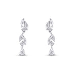 0.08 Karat Diamant Stein Blätter Ohrringe
