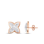 0.28 Karat Diamant Blume Ohrringe