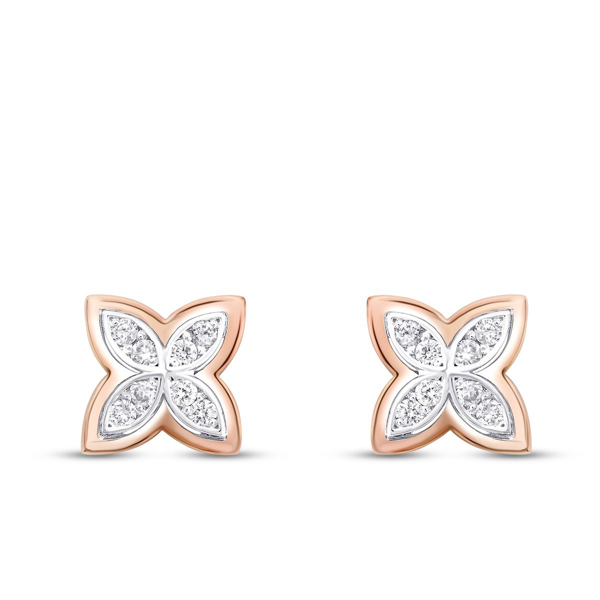 0.28 Karat Diamant Blume Ohrringe