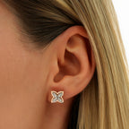 0.28 Karat Diamant Blume Ohrringe