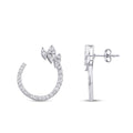 1.04 Karat Diamant Rund Detailreiches Ohrringe