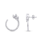 1.04 Karat Diamant Rund Detailreiches Ohrringe