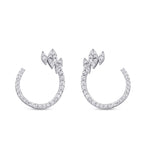 1.04 Karat Diamant Rund Detailreiches Ohrringe