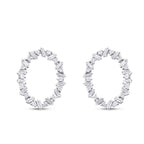 0.82 Karat Diamant Stein Rund Trend Ohrringe