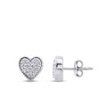 0.16 Karat Diamant Herz Ohrringe