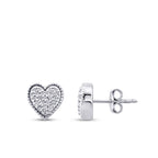 0.16 Karat Diamant Herz Ohrringe