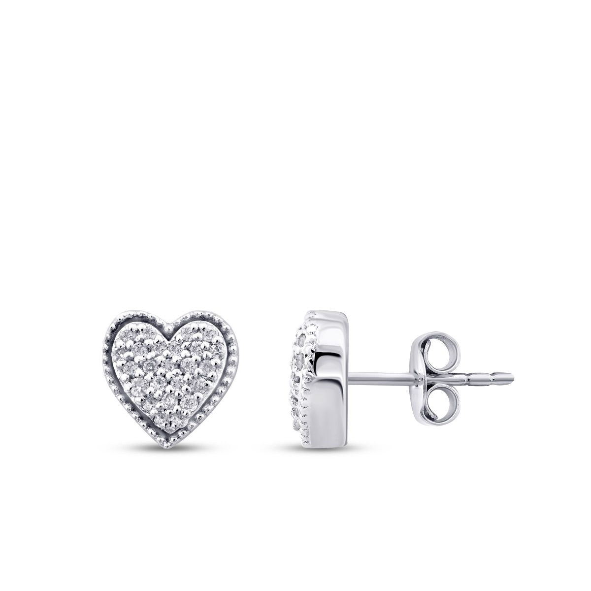 0.16 Karat Diamant Herz Ohrringe