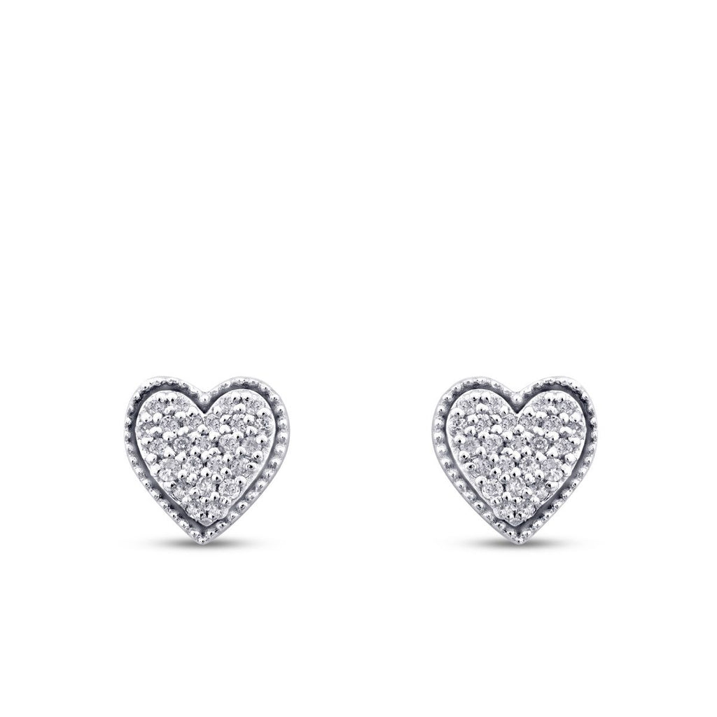 0.16 Karat Diamant Herz Ohrringe