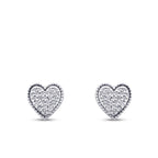 0.16 Karat Diamant Herz Ohrringe