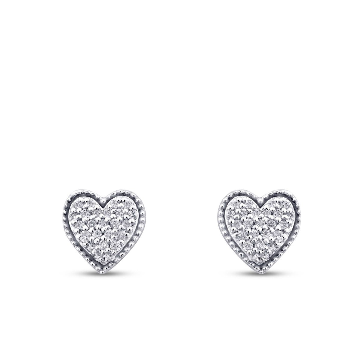 0.16 Karat Diamant Herz Ohrringe