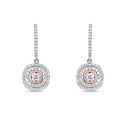 1.09 Karat Diamant Zweifarbig Ohrringe