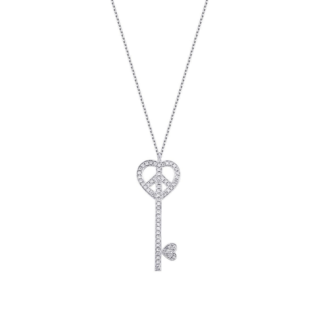0.21 Karat Diamant Schlüssel Trend Halskette