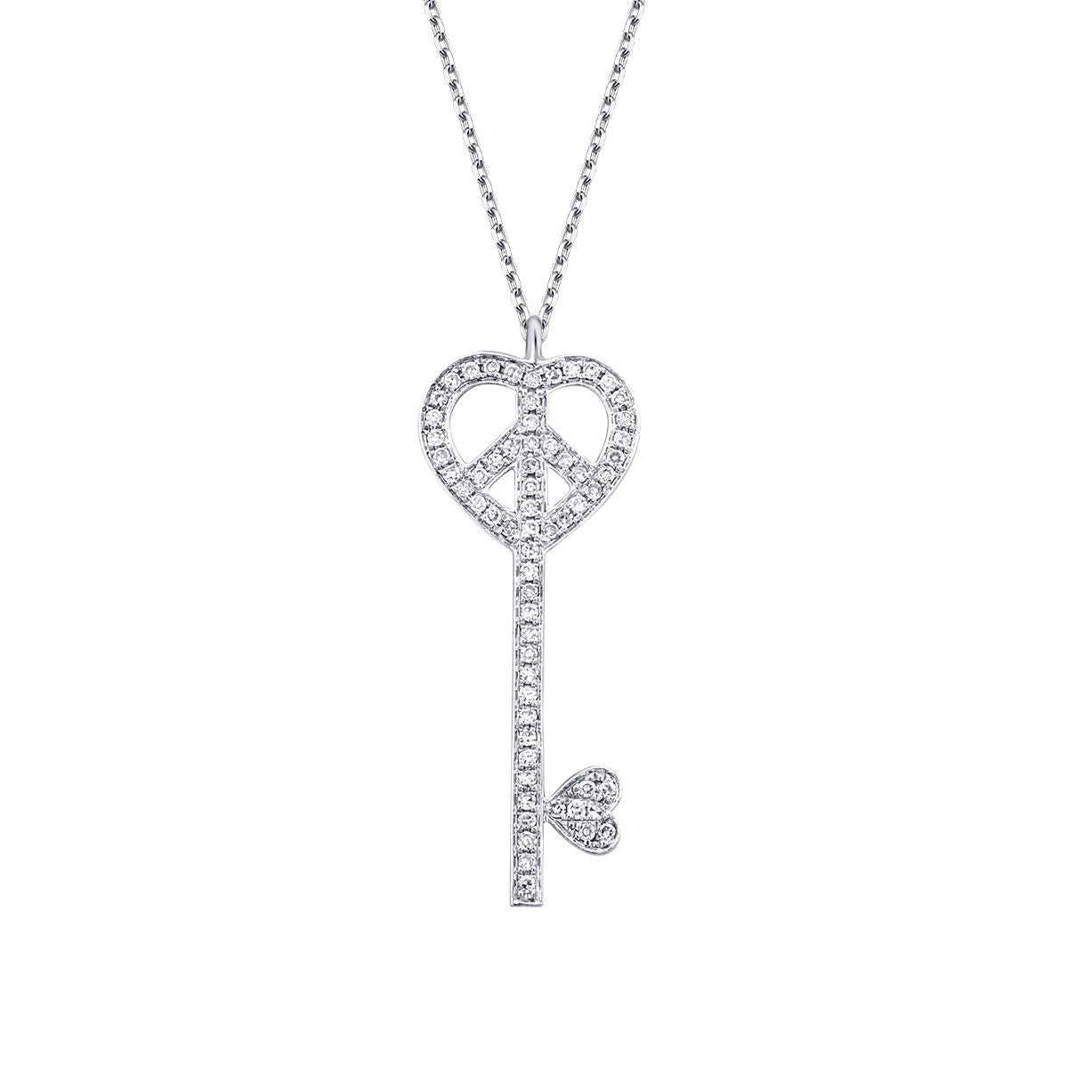 0.21 Karat Diamant Schlüssel Trend Halskette