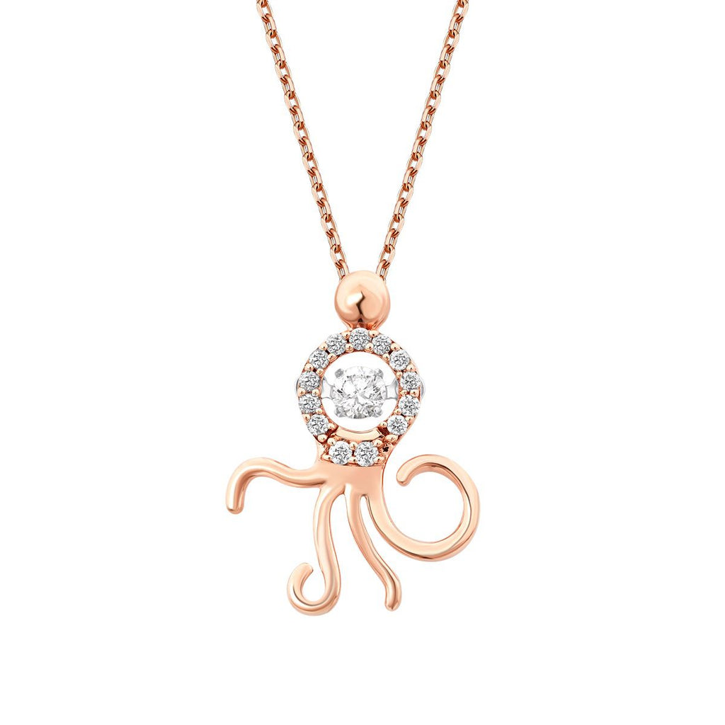 0.15 Karat Diamant Oktopus Trend Halskette